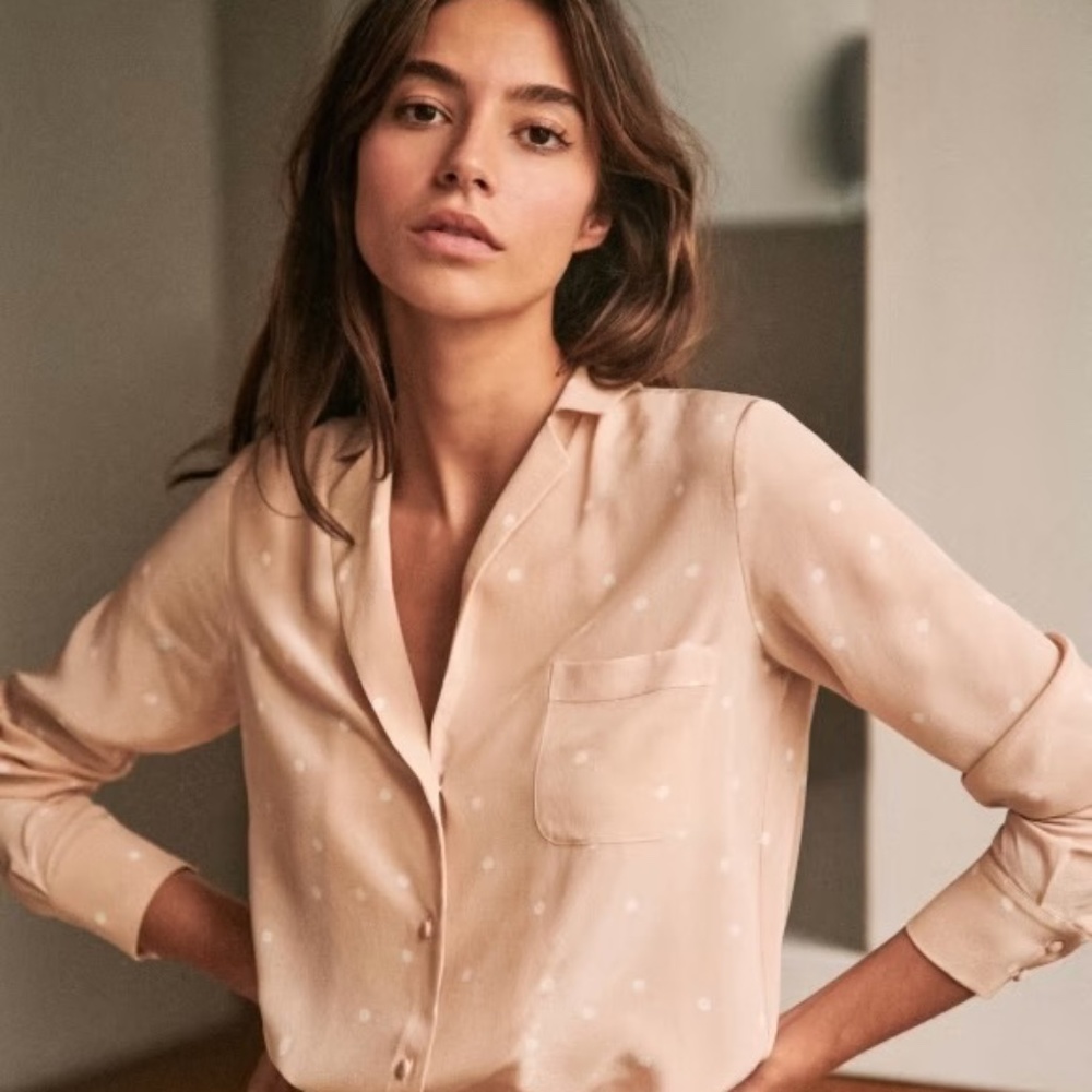 Sezane Florence Shirt - Ecru Nude